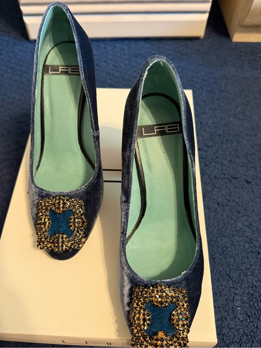 LAB Velvet Embellished Women’s Heels